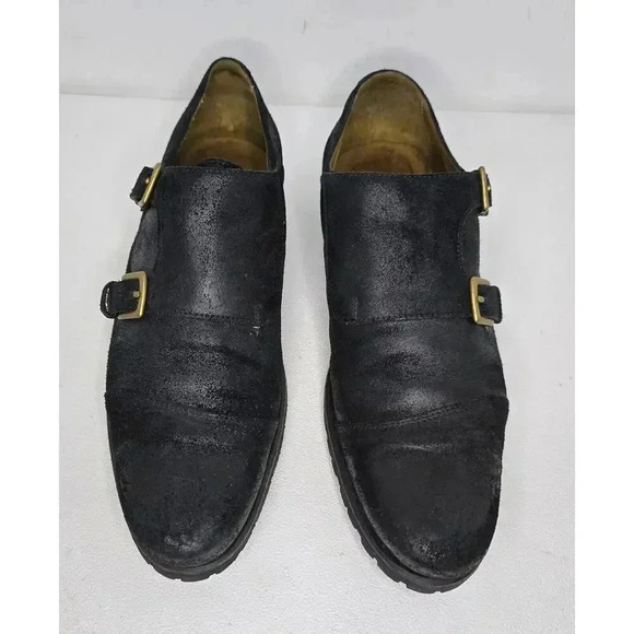 Men's Billy Reid Double Monk Strap Suede Dress Shoes SZ 8.5 Made in Italy - Picture 2 of 11